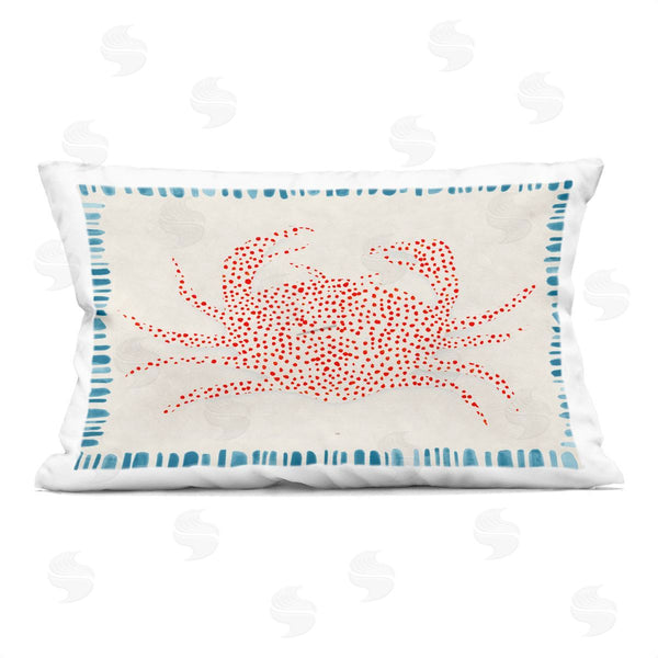 stupell industries Hannah Dawson | Dotted Depths Crab Printed Throw Pillow