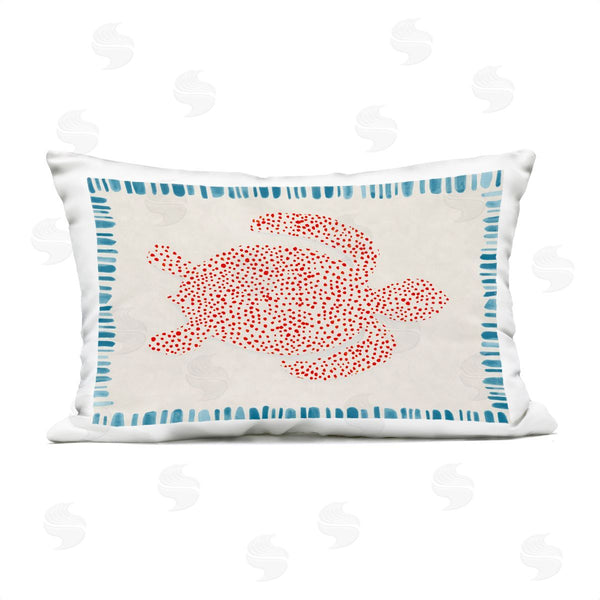Stupell Industries Hannah Dawson | Dotted Depths Turtle Printed Throw Pillow