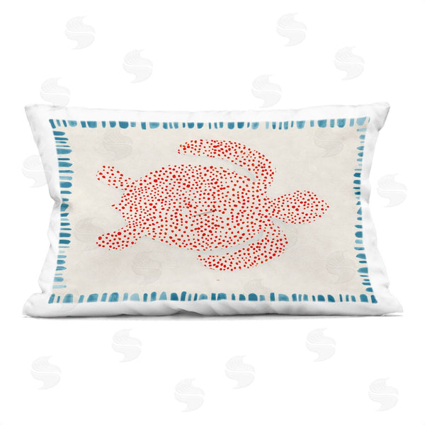 stupell industries Hannah Dawson | Dotted Depths Turtle Printed Throw Pillow