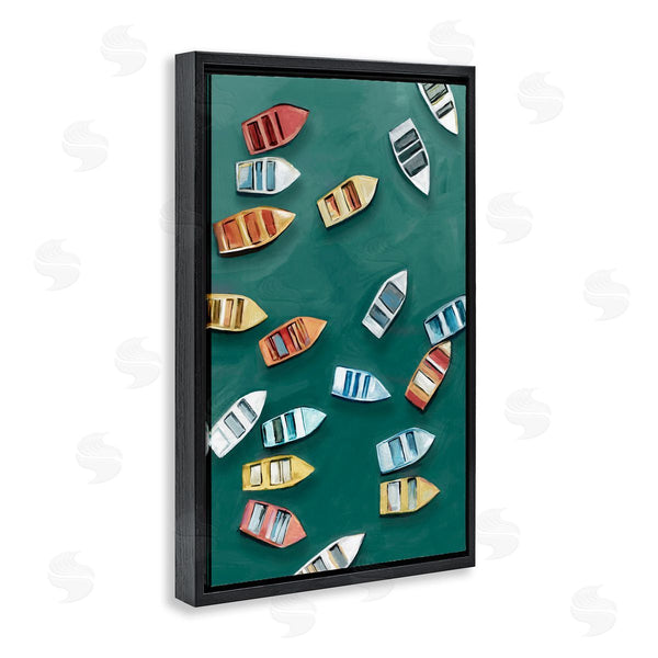 Stupell Industries Hannah Dawson | Drifting Colors Boats Wall Art