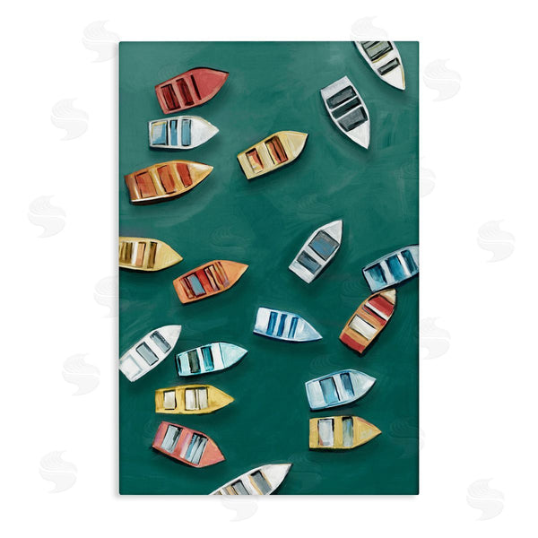 stupell industries Hannah Dawson | Drifting Colors Boats Wall Art