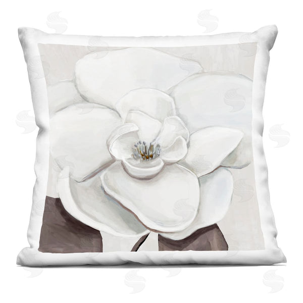 stupell industries Hannah Dawson | Elegant Magnolia Bloom Printed Throw Pillow