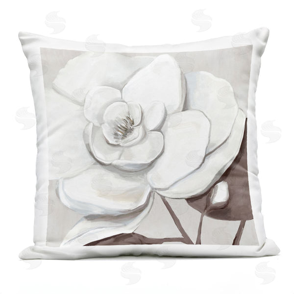 Stupell Industries Hannah Dawson | Elegant White Blooms Printed Throw Pillow
