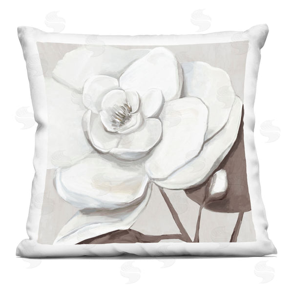 stupell industries Hannah Dawson | Elegant White Blooms Printed Throw Pillow