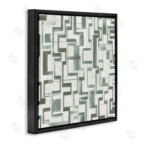 Stupell Industries Hannah Dawson | Geometric Green Labyrinth