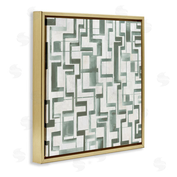 Stupell Industries Hannah Dawson | Geometric Green Labyrinth