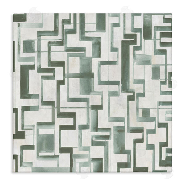 stupell industries Hannah Dawson | Geometric Green Labyrinth