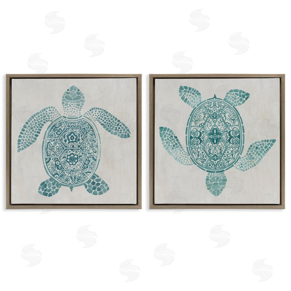 Stupell Industries Hannah Dawson | Geometric Maritime Sea Turtles