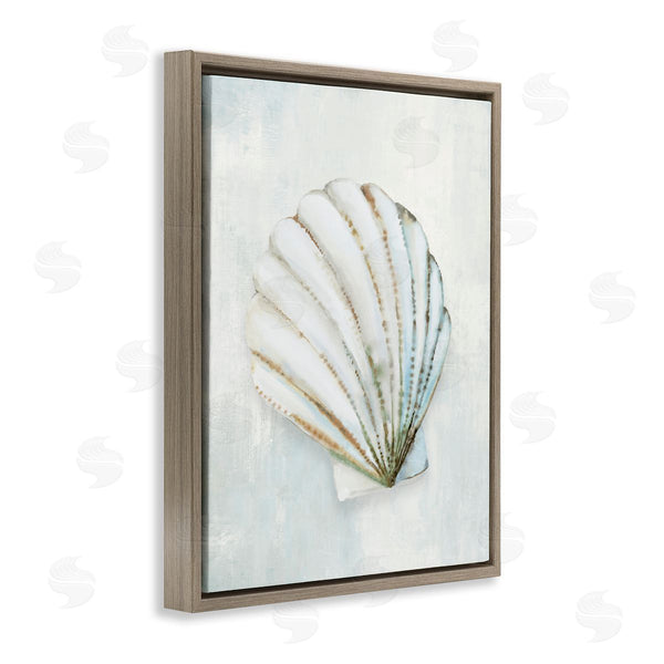Stupell Industries Hannah Dawson | Grey Seashell Serenity