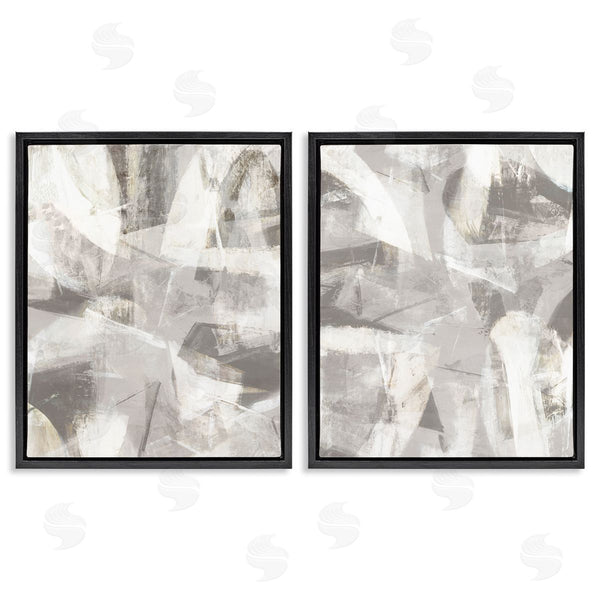 Stupell Industries Hannah Dawson | Grey & White Soft Currents