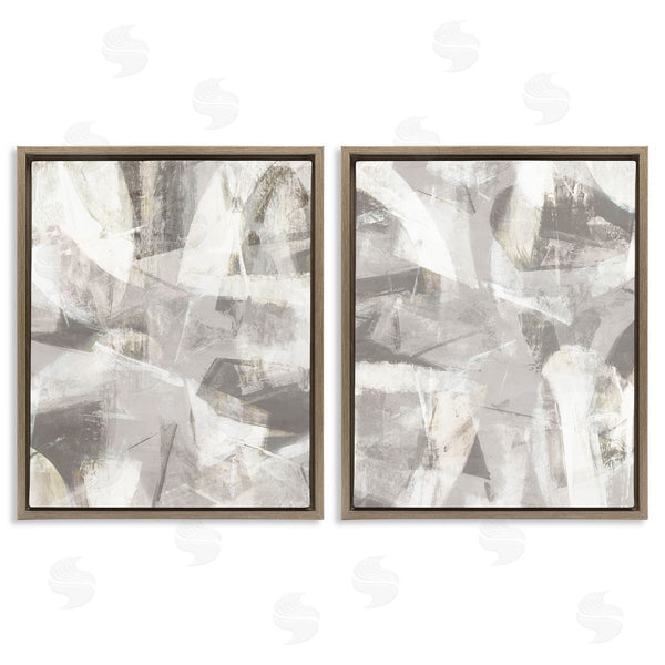 Stupell Industries Hannah Dawson | Grey & White Soft Currents