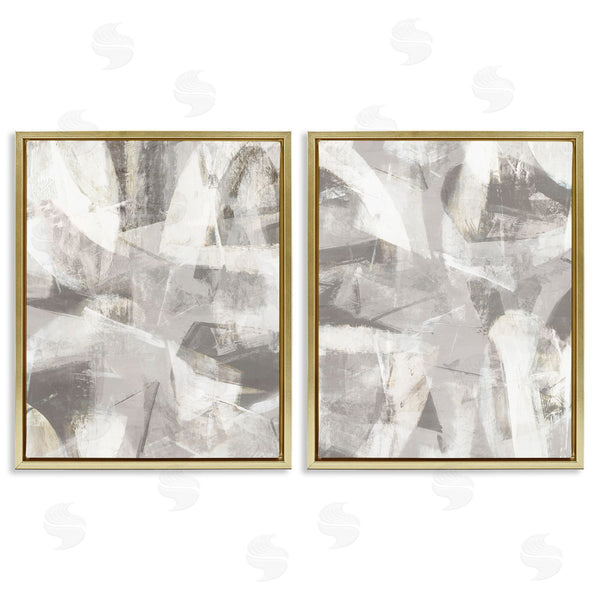 Stupell Industries Hannah Dawson | Grey & White Soft Currents