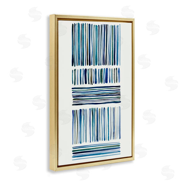 Stupell Industries Hannah Dawson | Linear Cool Tone Stripes