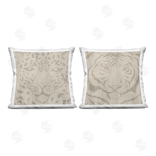 stupell industries Hannah Dawson | Majestic Jungle Animals Printed Throw Pillow Set