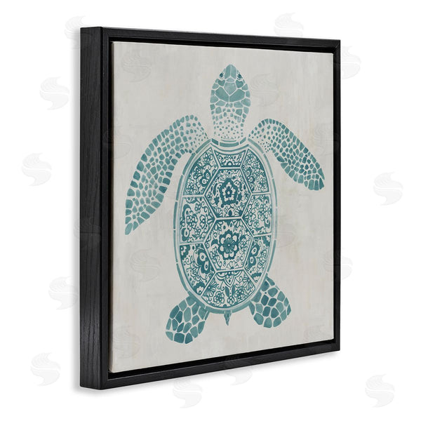Stupell Industries Hannah Dawson | Mediterranean Patterned Turtle