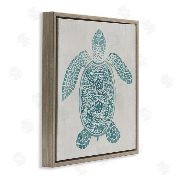 Stupell Industries Hannah Dawson | Mediterranean Patterned Turtle