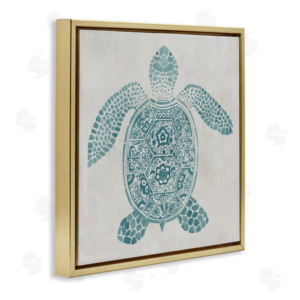 Stupell Industries Hannah Dawson | Mediterranean Patterned Turtle