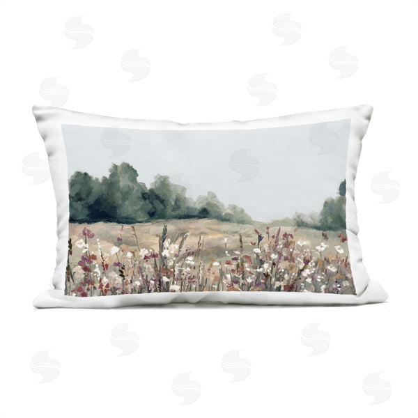 Stupell Industries Hannah Dawson | Muted Meadows Landscape Printed Throw Pillow
