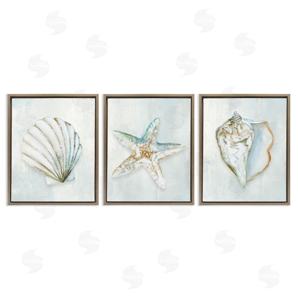 Stupell Industries Hannah Dawson | Muted Sea Life Serenity