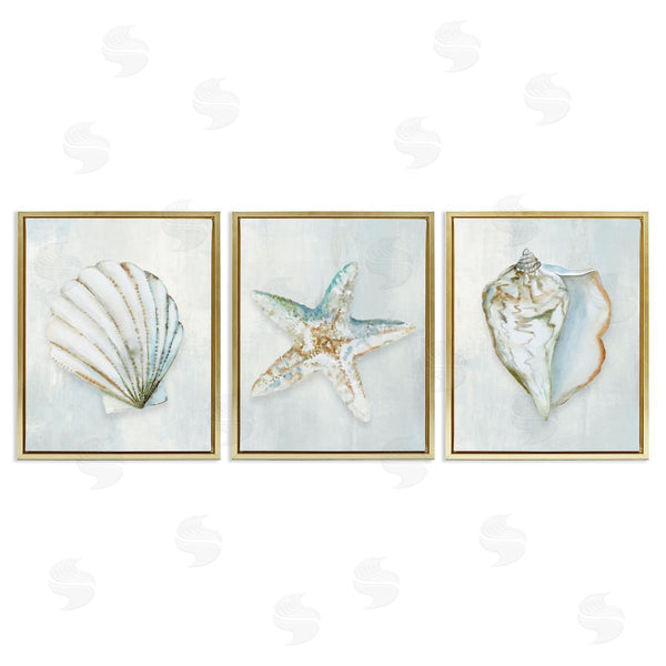 Stupell Industries Hannah Dawson | Muted Sea Life Serenity