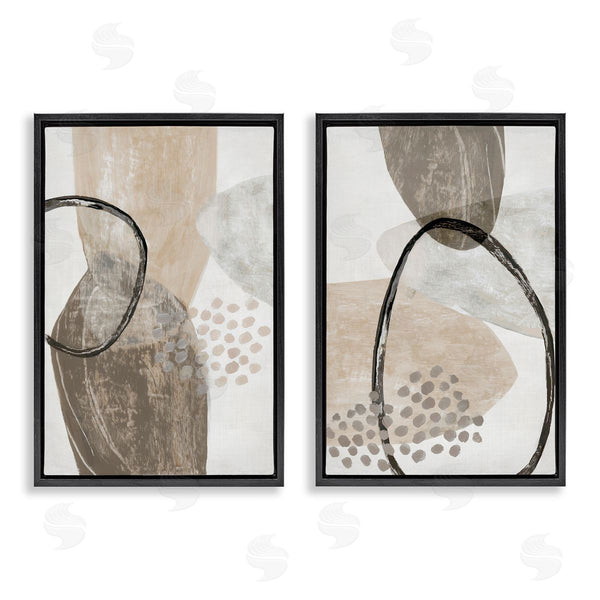 Stupell Industries Hannah Dawson | Neutral Oval Shapes