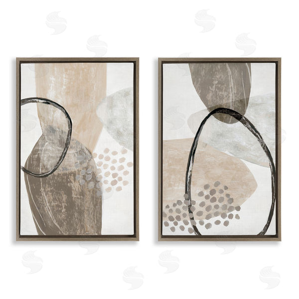 Stupell Industries Hannah Dawson | Neutral Oval Shapes