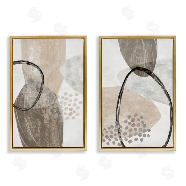 Stupell Industries Hannah Dawson | Neutral Oval Shapes