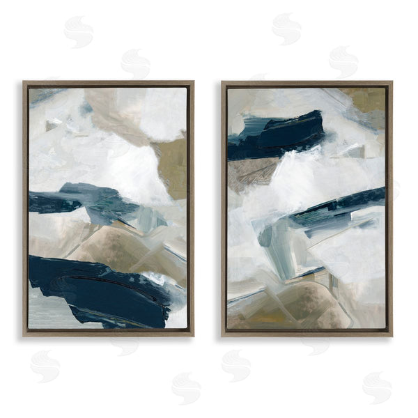 Stupell Industries Hannah Dawson | Neutral Strokes Abstraction