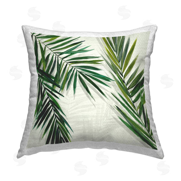 Stupell Industries Hannah Dawson | Restful Palms With Shadows Printed Throw Pillow