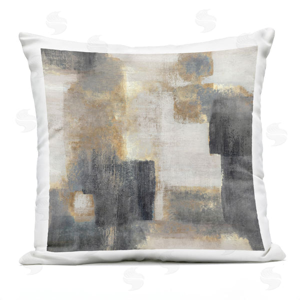 Stupell Industries Hannah Dawson | Rustic Paint Strokes With Glam Undertones Printed Throw Pillow