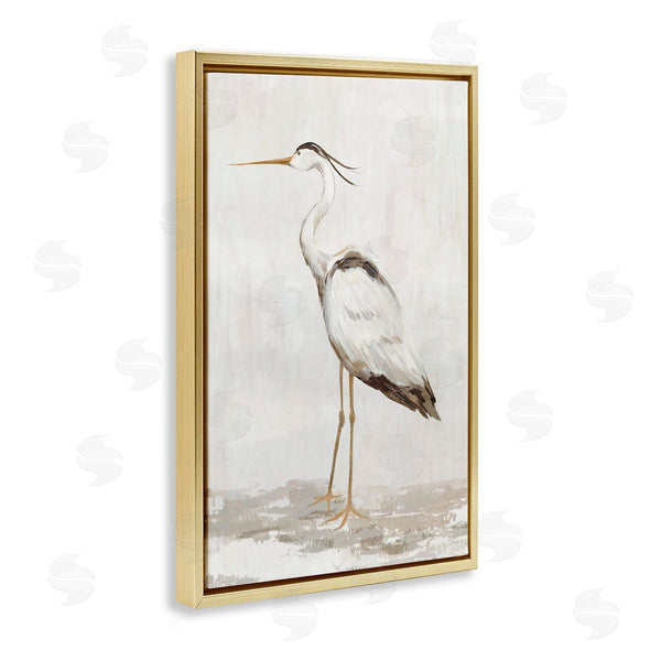 Stupell Industries Hannah Dawson | Serene Heron On Beige