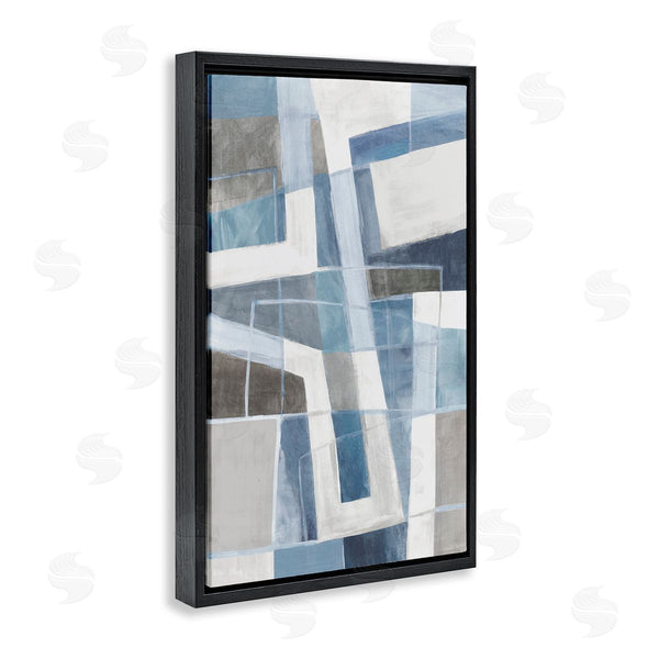 Stupell Industries Hannah Dawson | Subtle Blue & Tan Geometrics