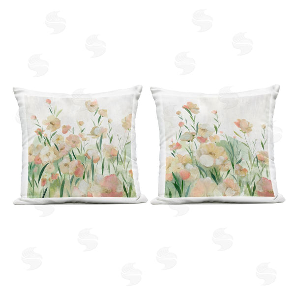 Stupell Industries Hannah Dawson | Subtle Charming Flower Blooms Printed Throw Pillow Set