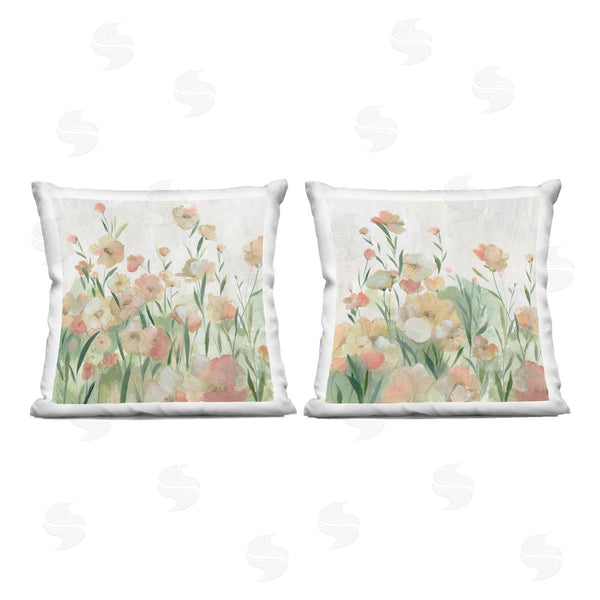 stupell industries Hannah Dawson | Subtle Charming Flower Blooms Printed Throw Pillow Set
