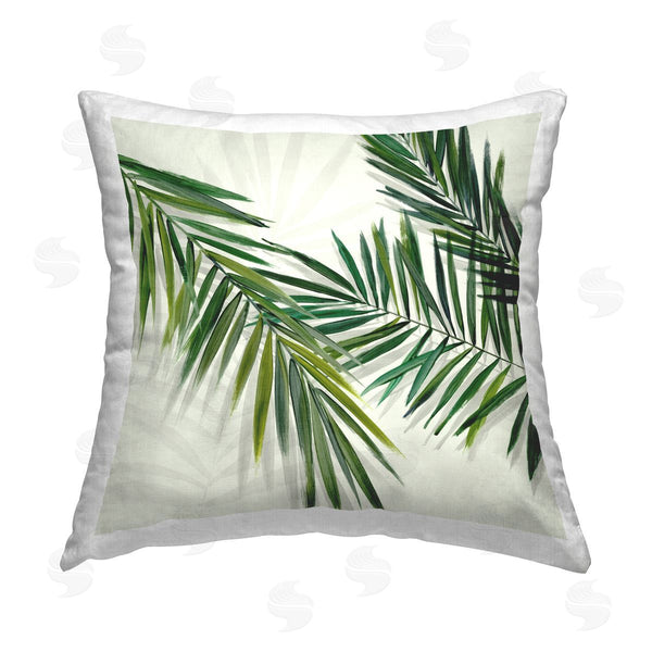 stupell industries Hannah Dawson | Tropical Palms with Shadows Printed Throw Pillow