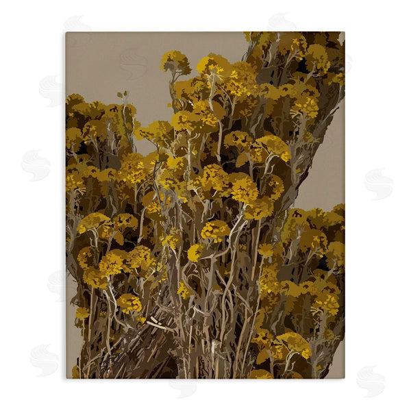 stupell industries Hannah Heemsbergen | Bushels of Yellow Flowers Darkened Tuscan Florals Wall Art