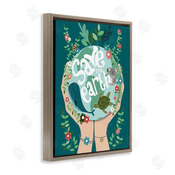 Stupell Industries Hannah Heemsbergen | Save The Earth Quote With Animals