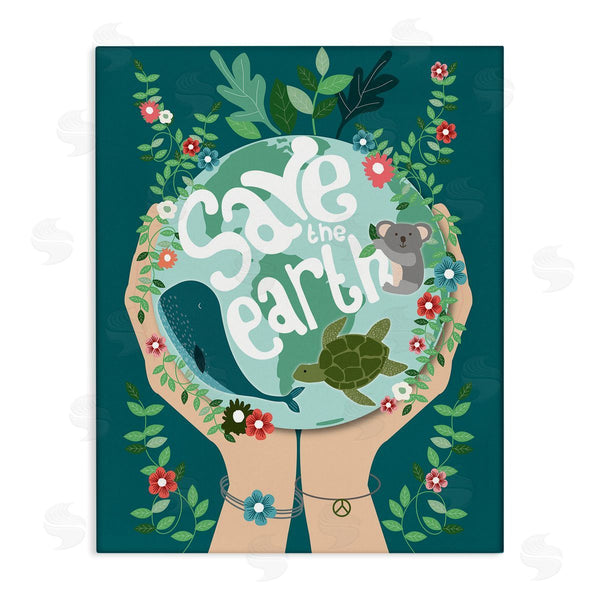 stupell industries Hannah Heemsbergen | Save the Earth Quote with Animals
