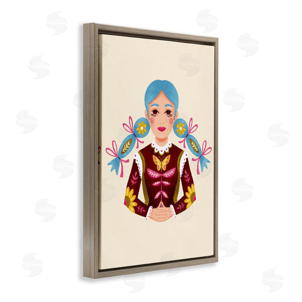Stupell Industries Hannah Moren | Blue Haired Girl Portrait