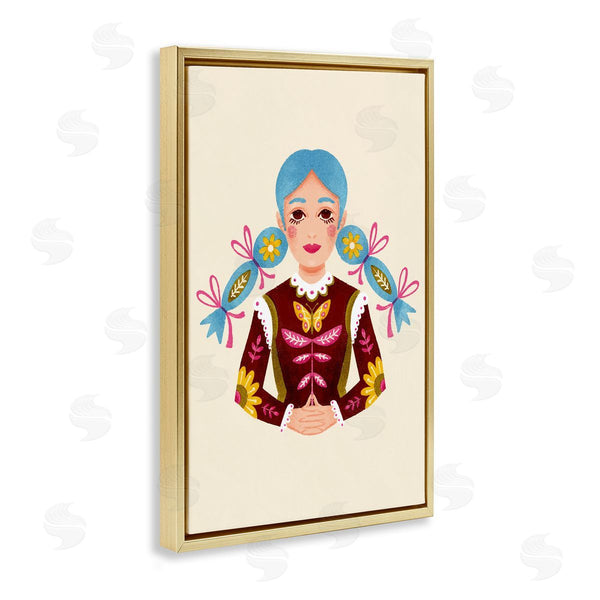 Stupell Industries Hannah Moren | Blue Haired Girl Portrait