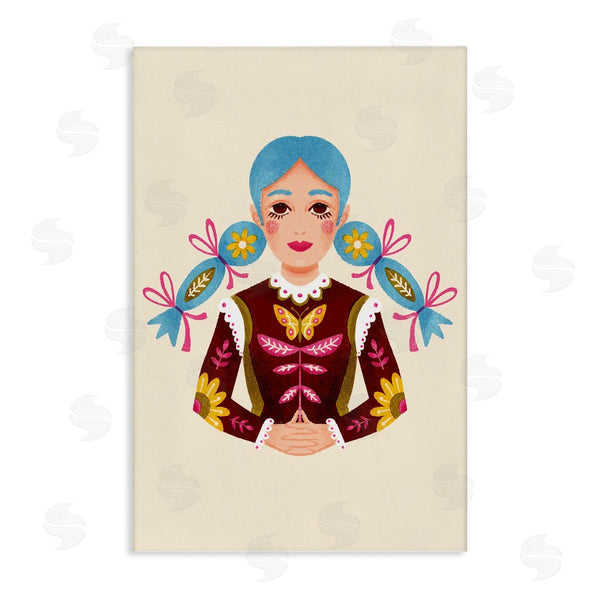 stupell industries Hannah Moren | Blue Haired Girl Portrait
