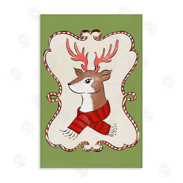 stupell industries Hannah Moren | Festive Winter Deer in Scarf