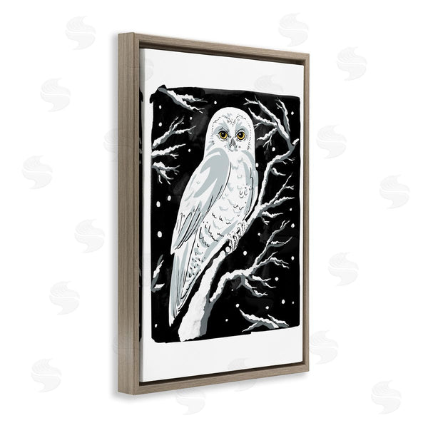 Stupell Industries Hannah Moren | Forest Owl & Calm Snowfall