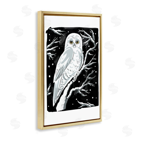 Stupell Industries Hannah Moren | Forest Owl & Calm Snowfall