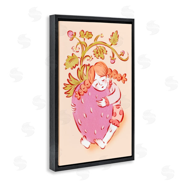 Stupell Industries Hannah Moren | Girl Hugging Strawberry