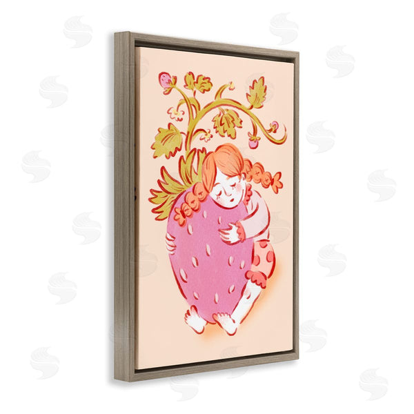 Stupell Industries Hannah Moren | Girl Hugging Strawberry
