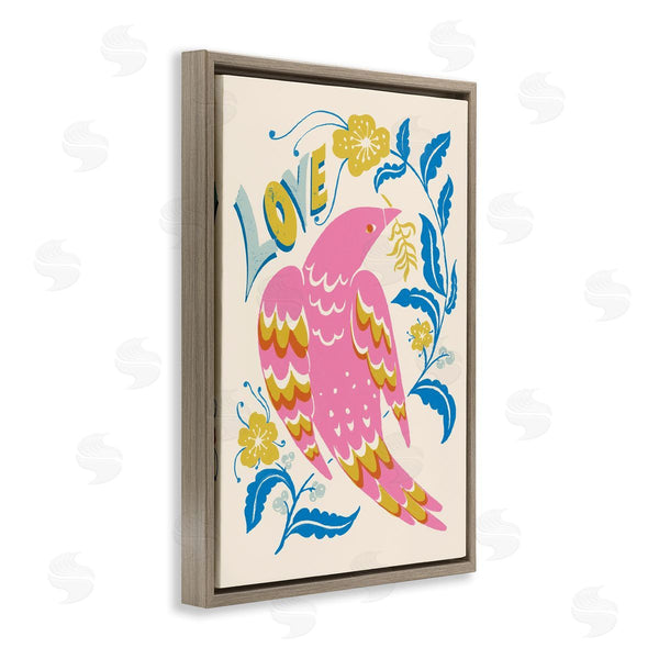 Stupell Industries Hannah Moren | Groovy Folk Love Bird