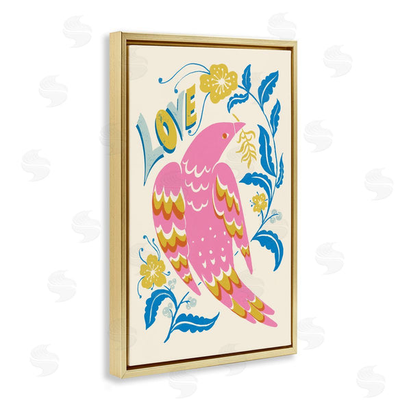 Stupell Industries Hannah Moren | Groovy Folk Love Bird