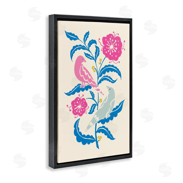 Stupell Industries Hannah Moren | Minimal Bird Couple On Leaves