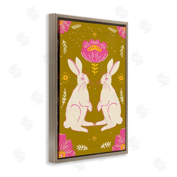 Stupell Industries Hannah Moren | Mirrored Spring Bunnies
